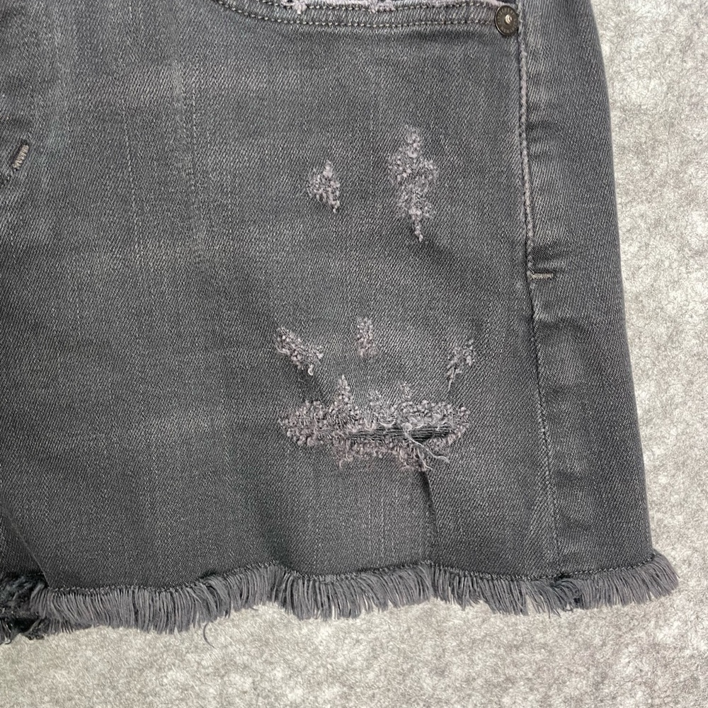 Citizens Of Humanity Women’s Black Denim Mini Skirt Size 26 Distressed Frayed - Picture 2 of 16